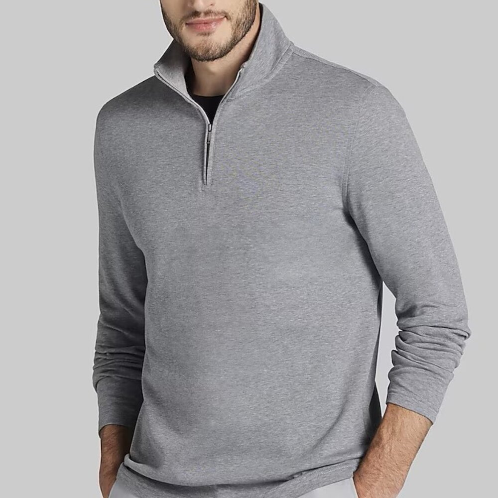 2X Jos. A. Bank Tailored Fit Double Face 1/4 Quarter Zip Pullover $75 NWT